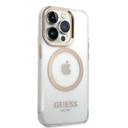 Guess Outline Transparent MagSafe Case for iPhone 14 Pro - Gold [ GUHMP14LHTRMD ] - SW1hZ2U6MTM4NDgyOA==