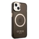 Guess Magsafe Case With Translucent Gold Outline For iPhone 14 Plus - Black [ GUHMP14MHTCMK ] - SW1hZ2U6MTM4NjYwMA==