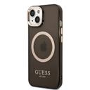 Guess Magsafe Case With Translucent Gold Outline For iPhone 14 Plus - Black [ GUHMP14MHTCMK ] - SW1hZ2U6MTM4NjYwNA==