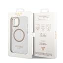 كفر ايفون 14 ماغ سيف ذهبي جيس Guess Outline Transparent MagSafe Case for iPhone 14 Gold - SW1hZ2U6MTM4MzY1Nw==