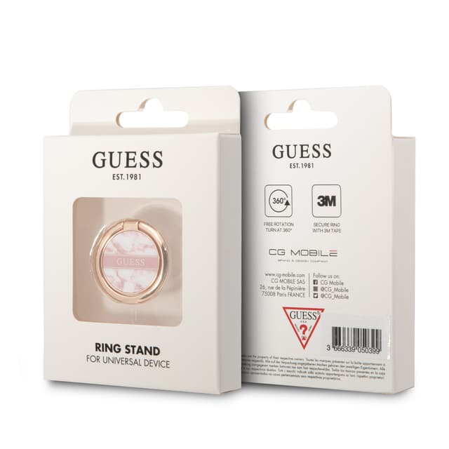 خاتم هاتف زهر جيس Guess Marble Ring Stand Pink