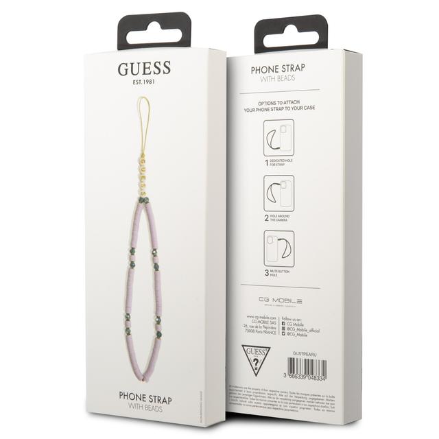 Guess Phone Strap Heishi Beads 25CM - Lilac [ GUSTPEARU ] - SW1hZ2U6MTM4NzMxNA==