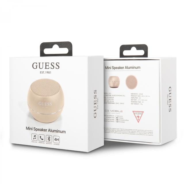 Guess Aluminum Bluetooth Mini Speaker - Gold [ GUWSALGED ] - SW1hZ2U6MTM4NzMyNQ==