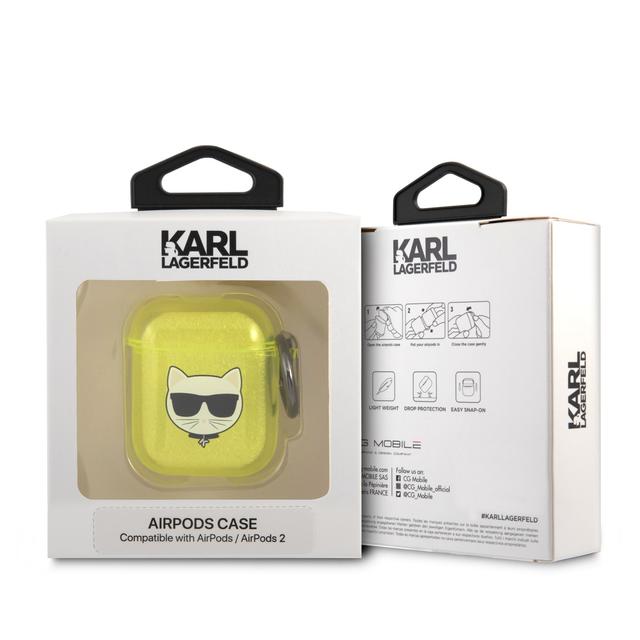 Karl Lagerfeld TPU Choupette Fluo Case for Apple Airpods 1/2 - Yellow [ KLA2UCHFY ] - SW1hZ2U6MTM4Nzk0OA==