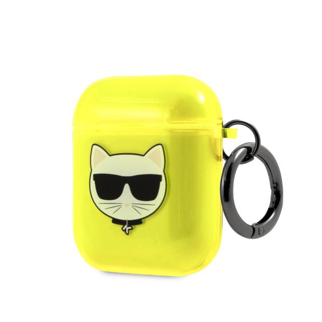 Karl Lagerfeld TPU Choupette Fluo Case for Apple Airpods 1/2 - Yellow [ KLA2UCHFY ] - SW1hZ2U6MTM4Nzk1MA==