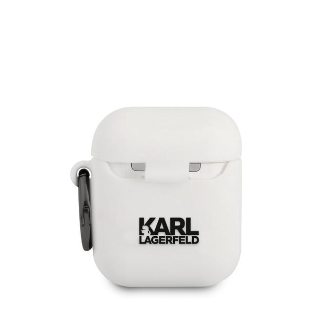 Karl Lagerfeld Black RSG Logo Case for Apple Airpods 1/2 - White [ KLACA2SILRSGWH ] - SW1hZ2U6MTM4NzkxOA==