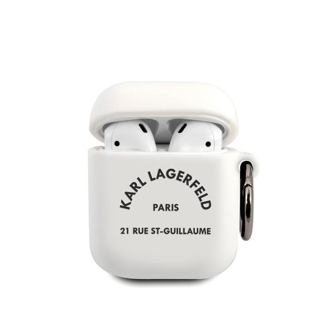 Karl Lagerfeld Black RSG Logo Case for Apple Airpods 1/2 - White [ KLACA2SILRSGWH ] - SW1hZ2U6MTM4NzkyMg==