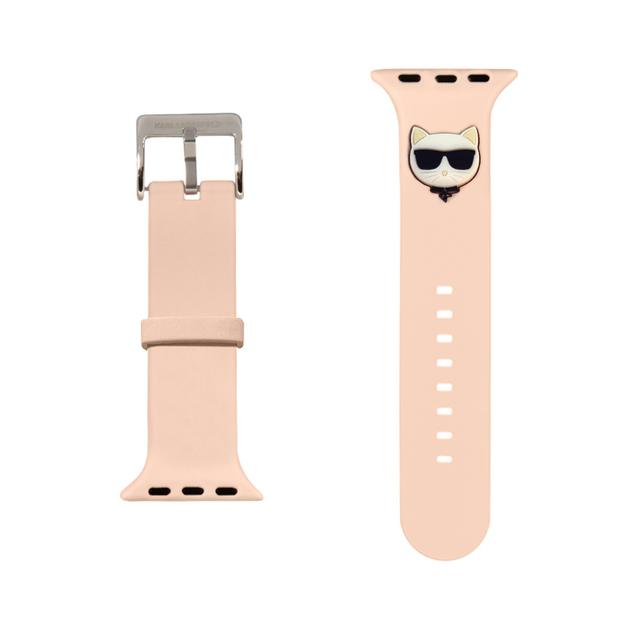 Karl Lagerfeld Strap Silicone Choupette Head Logo For Apple Watch 38/40MM - Pink [ KLAWMSLCP ] - SW1hZ2U6MTM4ODA5OQ==