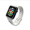 سير ساعة ابل 40 و 38 مم سيليكون لون أبيض من كارل لاغرفيلد Karl Lagerfeld Strap Silicone Karl Head Logo For Apple Watch