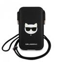 Karl Lagerfeld PU Saffiano Pouch With Choupette`s Head Large - Black [ KLHCP12LOPHCHK ] - SW1hZ2U6MTM5MjAzNw==