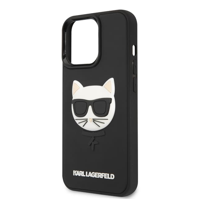 Karl Lagerfeld 3D Rubber Case Choupette Head For iPhone 13 Pro (6.1") - Black [ KLHCP13LCH3DBK ] - SW1hZ2U6MTM4ODQ1Ng==