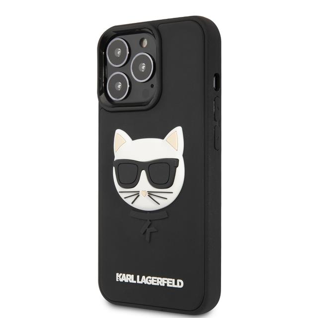 Karl Lagerfeld 3D Rubber Case Choupette Head For iPhone 13 Pro (6.1") - Black [ KLHCP13LCH3DBK ] - SW1hZ2U6MTM4ODQ1OA==