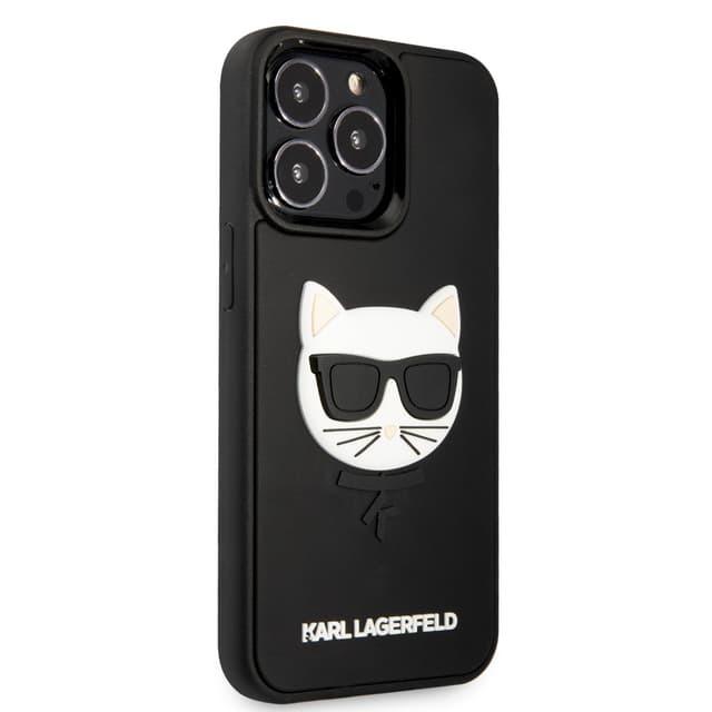 Karl Lagerfeld 3D Rubber Case Choupette Head For iPhone 13 Pro (6.1") - Black [ KLHCP13LCH3DBK ] - SW1hZ2U6MTM4ODQ2NA==