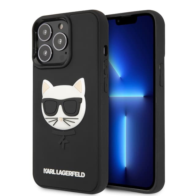 Karl Lagerfeld 3D Rubber Case Choupette Head For iPhone 13 Pro (6.1") - Black [ KLHCP13LCH3DBK ] - SW1hZ2U6MTM4ODQ2OA==