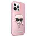 Karl Lagerfeld TPU Full Glitter Karl Head Case For iPhone 13 Pro (6.1") - Pink [ KLHCP13LKHTUGLP ] - SW1hZ2U6MTM4ODQwNQ==