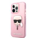 Karl Lagerfeld TPU Full Glitter Karl Head Case For iPhone 13 Pro (6.1") - Pink [ KLHCP13LKHTUGLP ] - SW1hZ2U6MTM4ODQwNw==