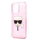 Karl Lagerfeld TPU Full Glitter Karl Head Case For iPhone 13 Pro (6.1") - Pink [ KLHCP13LKHTUGLP ] - SW1hZ2U6MTM4ODQxMw==