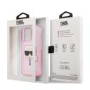 Karl Lagerfeld TPU Full Glitter Karl Head Case For iPhone 13 Pro (6.1") - Pink [ KLHCP13LKHTUGLP ] - SW1hZ2U6MTM4ODQxNQ==