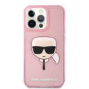 Karl Lagerfeld TPU Full Glitter Karl Head Case For iPhone 13 Pro (6.1") - Pink [ KLHCP13LKHTUGLP ] - SW1hZ2U6MTM4ODQxNw==