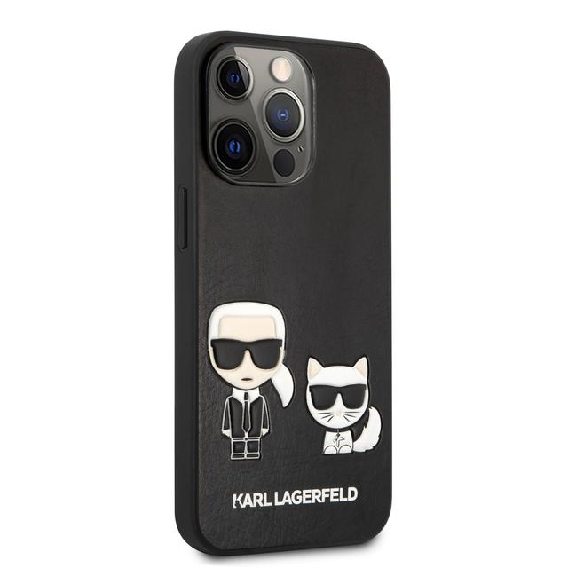 Karl Lagerfeld PU Leather Case Karl & Choupette Bodies Embossed For iPhone 13 Pro (6.1") - Black [ KLHCP13LPCUSKCBK ] - SW1hZ2U6MTM4ODU3MQ==