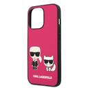 Karl Lagerfeld PU Leather Case Karl & Choupette Bodies Embossed For iPhone 13 Pro (6.1") - Fuschia [ KLHCP13LPCUSKCP ] - SW1hZ2U6MTM4ODc0OQ==