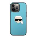 Karl Lagerfeld PU Leather Case Karl Head Metal Logo For iPhone 13 Pro (6.1") - Blue [ KLHCP13LPKMB ] - SW1hZ2U6MTM4ODcwMA==