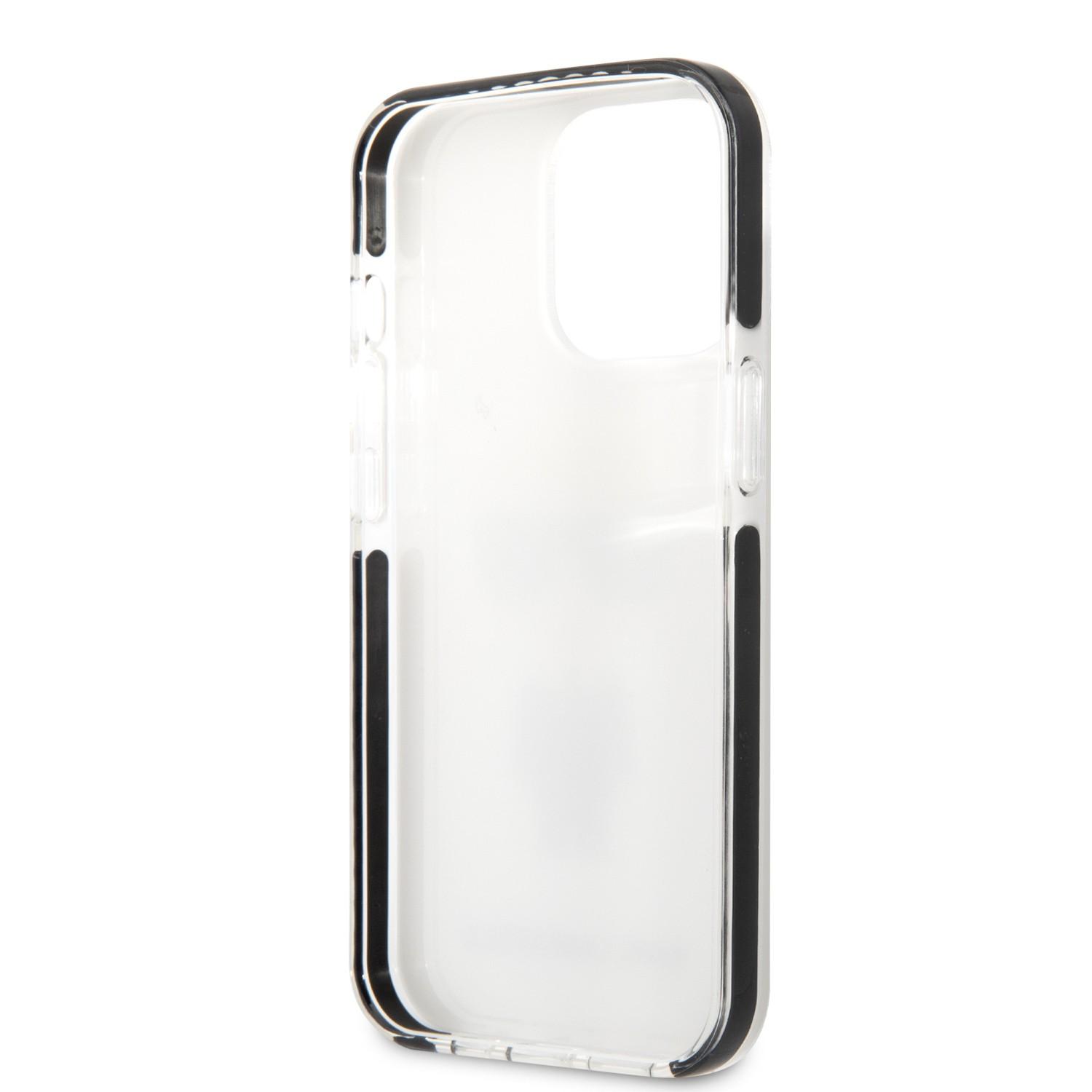 Karl Lagerfeld TPE Ikonik Hard Case for iPhone 13 Pro - White [ KLHCP13LTPEIKW ]