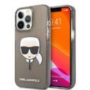 Karl Lagerfeld TPU Full Glitter Karl Head Case For iPhone 13 Pro Max (6.7") - Black [ KLHCP13XKHTUGLB ] - SW1hZ2U6MTM4ODgzNw==