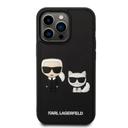 كفر جوال ايفون 14 برو ثري دي رابر لون أسود من كارل لاغرفيلد Karl Lagerfeld 3D Rubber Karl & Choupette Hard Case for iPhone 14 Pro - SW1hZ2U6MTM5MDIxMQ==