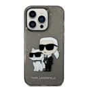 كفر جوال ايفون 14 برو لامع لون أسود من كارل لاغرفيلد Karl Lagerfeld IML Glitter NFT Karl & Choupette Hard Case for iPhone 14 Pro