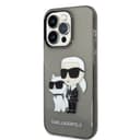 كفر جوال ايفون 14 برو لامع لون أسود من كارل لاغرفيلد Karl Lagerfeld IML Glitter NFT Karl & Choupette Hard Case for iPhone 14 Pro