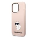 كفر جوال ايفون 14 برو سيليكون لون وردي من كارل لاغرفيلد Karl Lagerfeld Silicone NFT Choupette Hard Case for iPhone 14 Pro - 280511