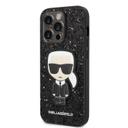 Karl Lagerfeld Glitter Flakes Case With Ikonik Patch For iPhone 14 Plus - Black [ KLHCP14MGFKPK ] - SW1hZ2U6MTM5MTQ5Nw==