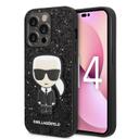 كفر جوال ايفون 14 بلس لامع فليكس لون أسود من كارل لاغرفيلد Karl Lagerfeld Glitter Flakes Case With Ikonik Patch For iPhone 14 Plus - SW1hZ2U6MTM5MTUwMQ==