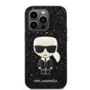 Karl Lagerfeld Glitter Flakes Case With Ikonik Patch For iPhone 14 Plus - Black [ KLHCP14MGFKPK ] - SW1hZ2U6MTM5MTUwMw==