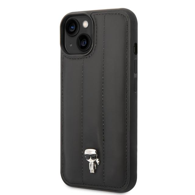 كفر جوال ايفون 14 بلس نايلون منفوخ ايكونيك لون أسود من كارل لاغرفيلد Karl Lagerfeld Nylon Puffy Ikonik Pin Hard Case for iPhone 14 Plus - SW1hZ2U6MTM4OTQ4NQ==