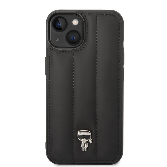 كفر جوال ايفون 14 بلس نايلون منفوخ ايكونيك لون أسود من كارل لاغرفيلد Karl Lagerfeld Nylon Puffy Ikonik Pin Hard Case for iPhone 14 Plus - SW1hZ2U6MTM4OTQ4Nw==