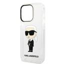 Karl Lagerfeld IML NFT Ikonik Hard Case for iPhone 14 Pro Max - Transparent [ KLHCP14XHNIKTCT ] - SW1hZ2U6MTM5MTQyNQ==