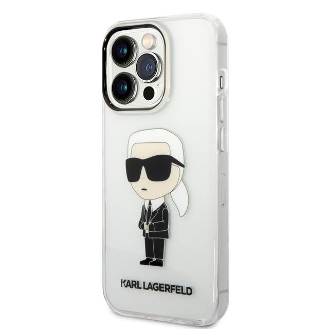 Karl Lagerfeld IML NFT Ikonik Hard Case for iPhone 14 Pro Max - Transparent [ KLHCP14XHNIKTCT ] - SW1hZ2U6MTM5MTQyNw==