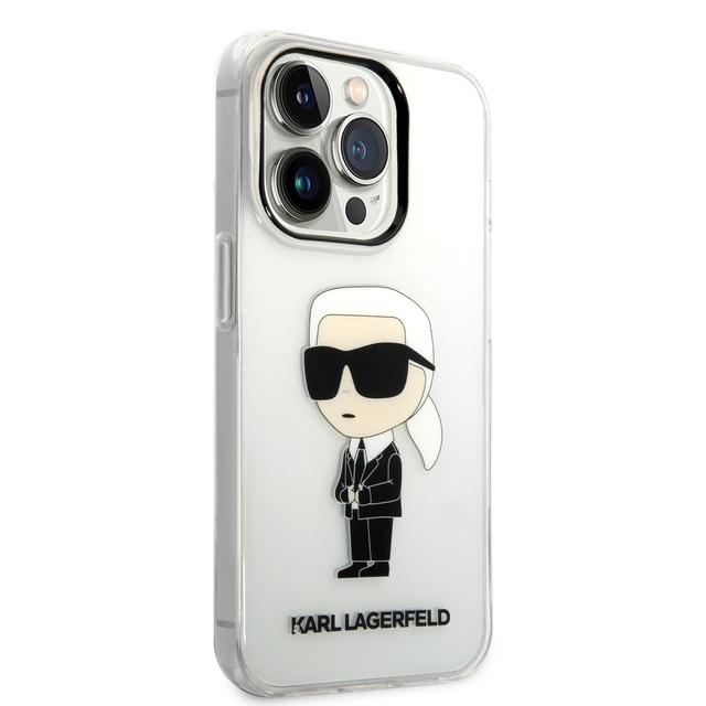 Karl Lagerfeld IML NFT Ikonik Hard Case for iPhone 14 Pro Max - Transparent [ KLHCP14XHNIKTCT ] - SW1hZ2U6MTM5MTQyOQ==