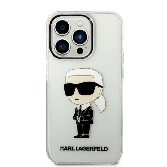 Karl Lagerfeld IML NFT Ikonik Hard Case for iPhone 14 Pro Max - Transparent [ KLHCP14XHNIKTCT ] - SW1hZ2U6MTM5MTQzMQ==