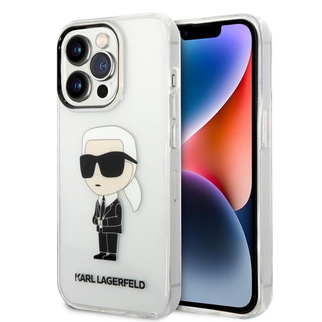 Karl Lagerfeld IML NFT Ikonik Hard Case for iPhone 14 Pro Max - Transparent [ KLHCP14XHNIKTCT ] - SW1hZ2U6MTM5MTQzNw==