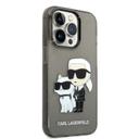 Karl Lagerfeld IML Glitter NFT Karl & Choupette Hard Case for iPhone 14 Pro Max - Black [ KLHCP14XHNKCTGK ] - SW1hZ2U6MTM5MDUyMg==