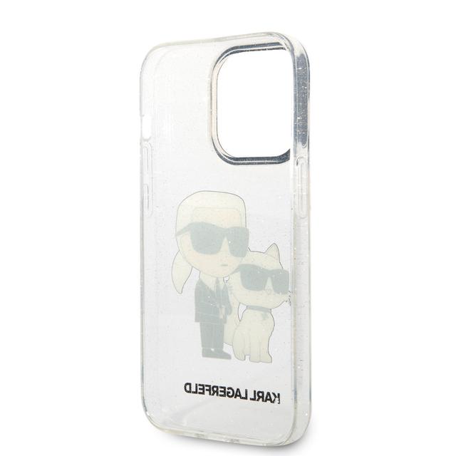 Karl Lagerfeld IML Glitter NFT Karl & Choupette Hard Case for iPhone 14 Pro Max - Transparent [ KLHCP14XHNKCTGT ] - SW1hZ2U6MTM5MDQ4MQ==