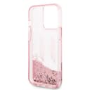 كفر جوال ايفون 14 برو ماكس سيليكون شفاف لامع لون وردي من كارل لاغرفيلد Karl Lagerfeld Liquid Glitter Big KL Hard Case for iPhone 14 Pro Max - 281040