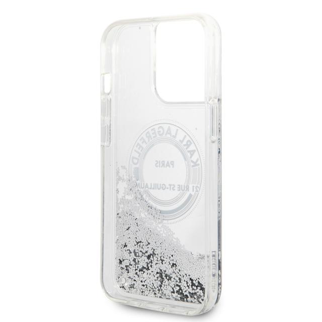 كفر جوال ايفون 14 برو ماكس سيليكون شفاف لامع لون فضي من كارل لاغرفيلد Karl lagerfeld Liquid Glitter Case Round Rsg Logo For iPhone 14 Pro Max - SW1hZ2U6MTM5MDgyNQ==