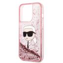 Karl Lagerfeld Liquid Glitter NFT Karl`s Head Hard Case for iPhone 14 Pro Max - Pink [ KLHCP14XLNKHCP ] - SW1hZ2U6MTM5MDg1Nw==