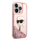Karl Lagerfeld Liquid Glitter NFT Karl`s Head Hard Case for iPhone 14 Pro Max - Pink [ KLHCP14XLNKHCP ] - SW1hZ2U6MTM5MDg2OQ==
