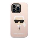 كفر جوال ايفون 14 برو ماكس سيليكون لون وردي من كارل لاغرفيلد Karl Lagerfeld Silicone Karl`s Head Hard Case for iPhone 14 Pro Max - SW1hZ2U6MTM5MDk0NA==