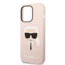 كفر جوال ايفون 14 برو ماكس سيليكون لون وردي من كارل لاغرفيلد Karl Lagerfeld Silicone Karl`s Head Hard Case for iPhone 14 Pro Max - SW1hZ2U6MTM5MDk0Ng==